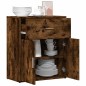 vidaXL Aparador de madera de ingeniería roble ahumado 60x31x70 cm