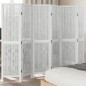 vidaXL Biombo separador de 6 paneles madera maciza Paulownia blanco vidaXL Biombo separador de 6 paneles madera maciza Paulownia blanco