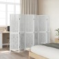 vidaXL Biombo separador de 6 paneles madera maciza Paulownia blanco vidaXL Biombo separador de 6 paneles madera maciza Paulownia blanco