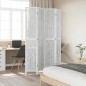 vidaXL Biombo separador de 4 paneles madera maciza Paulownia blanco vidaXL Biombo separador de 4 paneles madera maciza Paulownia blanco