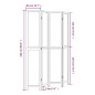 vidaXL Biombo separador de 4 paneles madera maciza Paulownia blanco vidaXL Biombo separador de 4 paneles madera maciza Paulownia blanco