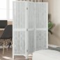 vidaXL Biombo separador de 3 paneles madera maciza Paulownia blanco vidaXL Biombo separador de 3 paneles madera maciza Paulownia blanco