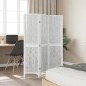 vidaXL Biombo separador de 3 paneles madera maciza Paulownia blanco vidaXL Biombo separador de 3 paneles madera maciza Paulownia blanco