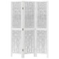 vidaXL Biombo separador de 3 paneles madera maciza Paulownia blanco vidaXL Biombo separador de 3 paneles madera maciza Paulownia blanco