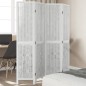 vidaXL Biombo separador de 4 paneles madera maciza Paulownia blanco vidaXL Biombo separador de 4 paneles madera maciza Paulownia blanco