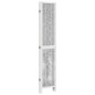 vidaXL Biombo separador de 6 paneles madera maciza Paulownia blanco