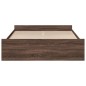 vidaXL Cama con cajones madera ingeniería marrón roble 160x200 cm vidaXL Cama con cajones madera ingeniería marrón roble 160x200 cm