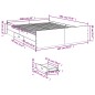 vidaXL Cama con cajones madera ingeniería marrón roble 160x200 cm vidaXL Cama con cajones madera ingeniería marrón roble 160x200 cm