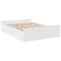 vidaXL Cama con cajones madera de ingeniería blanco 120x190 cm