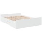 vidaXL Cama con cajones madera de ingeniería blanco 120x190 cm