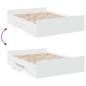 vidaXL Cama con cajones madera de ingeniería blanco 120x190 cm