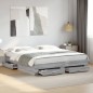 vidaXL Cama con cajones madera ingeniería gris Sonoma 180x200 cm vidaXL Cama con cajones madera ingeniería gris Sonoma 180x200 cm