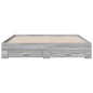 vidaXL Cama con cajones madera ingeniería gris Sonoma 180x200 cm vidaXL Cama con cajones madera ingeniería gris Sonoma 180x200 cm