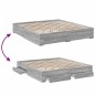 vidaXL Cama con cajones madera ingeniería gris Sonoma 180x200 cm vidaXL Cama con cajones madera ingeniería gris Sonoma 180x200 cm
