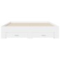 vidaXL Estructura cama con cajones madera ingeniería blanca 150x200 cm vidaXL Estructura cama con cajones madera ingeniería blanca 150x200 cm