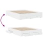 vidaXL Estructura cama con cajones madera ingeniería blanca 150x200 cm vidaXL Estructura cama con cajones madera ingeniería blanca 150x200 cm