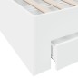 vidaXL Estructura cama con cajones madera ingeniería blanca 150x200 cm vidaXL Estructura cama con cajones madera ingeniería blanca 150x200 cm