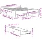 vidaXL Estructura cama con cajones madera ingeniería blanca 150x200 cm vidaXL Estructura cama con cajones madera ingeniería blanca 150x200 cm