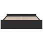 vidaXL Estructura cama con cajones madera ingeniería negra 200x200 cm