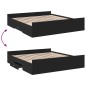 vidaXL Estructura cama con cajones madera ingeniería negra 200x200 cm