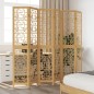 vidaXL Biombo separador de 6 paneles madera maciza paulownia marrón vidaXL Biombo separador de 6 paneles madera maciza paulownia marrón