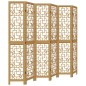 vidaXL Biombo separador de 6 paneles madera maciza paulownia marrón vidaXL Biombo separador de 6 paneles madera maciza paulownia marrón