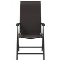 vidaXL Sillas de jardín plegables 2 uds ratán sintético negro café