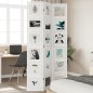 vidaXL Biombo separador de 3 paneles madera maciza Paulownia blanco vidaXL Biombo separador de 3 paneles madera maciza Paulownia blanco