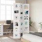 vidaXL Biombo separador de 3 paneles madera maciza Paulownia blanco vidaXL Biombo separador de 3 paneles madera maciza Paulownia blanco