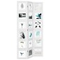 vidaXL Biombo separador de 3 paneles madera maciza Paulownia blanco vidaXL Biombo separador de 3 paneles madera maciza Paulownia blanco