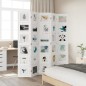 vidaXL Biombo separador de 5 paneles madera maciza Paulownia blanco vidaXL Biombo separador de 5 paneles madera maciza Paulownia blanco