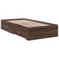 vidaXL Cama con cajones madera de ingeniería marrón roble 75x190 cm vidaXL Cama con cajones madera de ingeniería marrón roble 75x190 cm