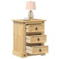 vidaXL Mesita de noche Corona madera maciza de pino 53x39x66 cm vidaXL Mesita de noche Corona madera maciza de pino 53x39x66 cm