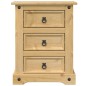vidaXL Mesita de noche Corona madera maciza de pino 53x39x66 cm vidaXL Mesita de noche Corona madera maciza de pino 53x39x66 cm