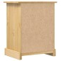 vidaXL Mesita de noche Corona madera maciza de pino 53x39x66 cm vidaXL Mesita de noche Corona madera maciza de pino 53x39x66 cm