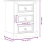 vidaXL Mesita de noche Corona madera maciza de pino 53x39x66 cm vidaXL Mesita de noche Corona madera maciza de pino 53x39x66 cm