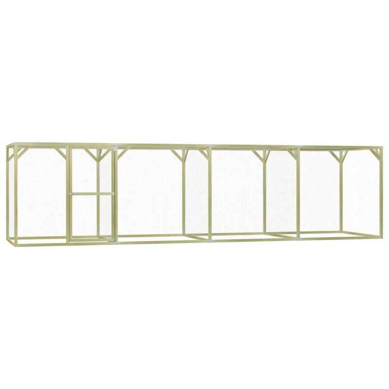 vidaXL Jaula gallinero madera impregnada pino y acero 6x1,5x1,5 m vidaXL Jaula gallinero madera impregnada pino y acero 6x1,5x1,5 m