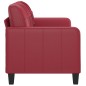 vidaXL Sofá de 2 plazas de cuero sintético rojo vino 140 cm vidaXL Sofá de 2 plazas de cuero sintético rojo vino 140 cm