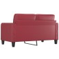 vidaXL Sofá de 2 plazas de cuero sintético rojo vino 140 cm vidaXL Sofá de 2 plazas de cuero sintético rojo vino 140 cm