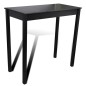 vidaXL Mesa alta de cocina con 4 sillas de barra negras vidaXL Mesa alta de cocina con 4 sillas de barra negras