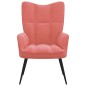 vidaXL Silla de relajación de terciopelo rosa vidaXL Silla de relajación de terciopelo rosa