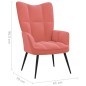 vidaXL Silla de relajación de terciopelo rosa vidaXL Silla de relajación de terciopelo rosa