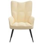 vidaXL Silla de relajación de terciopelo blanco crema vidaXL Silla de relajación de terciopelo blanco crema