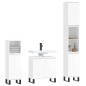 vidaXL Set muebles de baño 3 piezas madera contrachapada blanco brillo vidaXL Set muebles de baño 3 piezas madera contrachapada blanco brillo