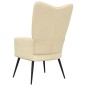 vidaXL Silla de relajación de terciopelo blanco crema vidaXL Silla de relajación de terciopelo blanco crema