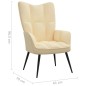 vidaXL Silla de relajación de terciopelo blanco crema vidaXL Silla de relajación de terciopelo blanco crema
