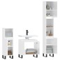 vidaXL Set muebles de baño 3 piezas madera contrachapada blanco brillo vidaXL Set muebles de baño 3 piezas madera contrachapada blanco brillo
