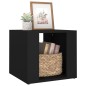 vidaXL Mesita de noche madera contrachapada negro 41x40x36 cm vidaXL Mesita de noche madera contrachapada negro 41x40x36 cm