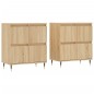 vidaXL Aparadores 2 piezas madera contrachapada color roble sonoma vidaXL Aparadores 2 piezas madera contrachapada color roble sonoma