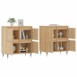 vidaXL Aparadores 2 piezas madera contrachapada color roble sonoma vidaXL Aparadores 2 piezas madera contrachapada color roble sonoma